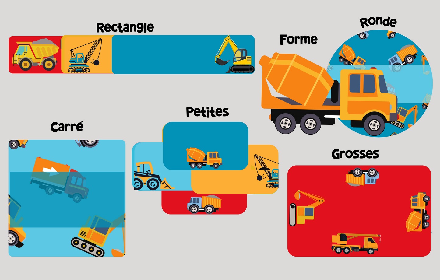 Camion! Ensemble 4 feuilles