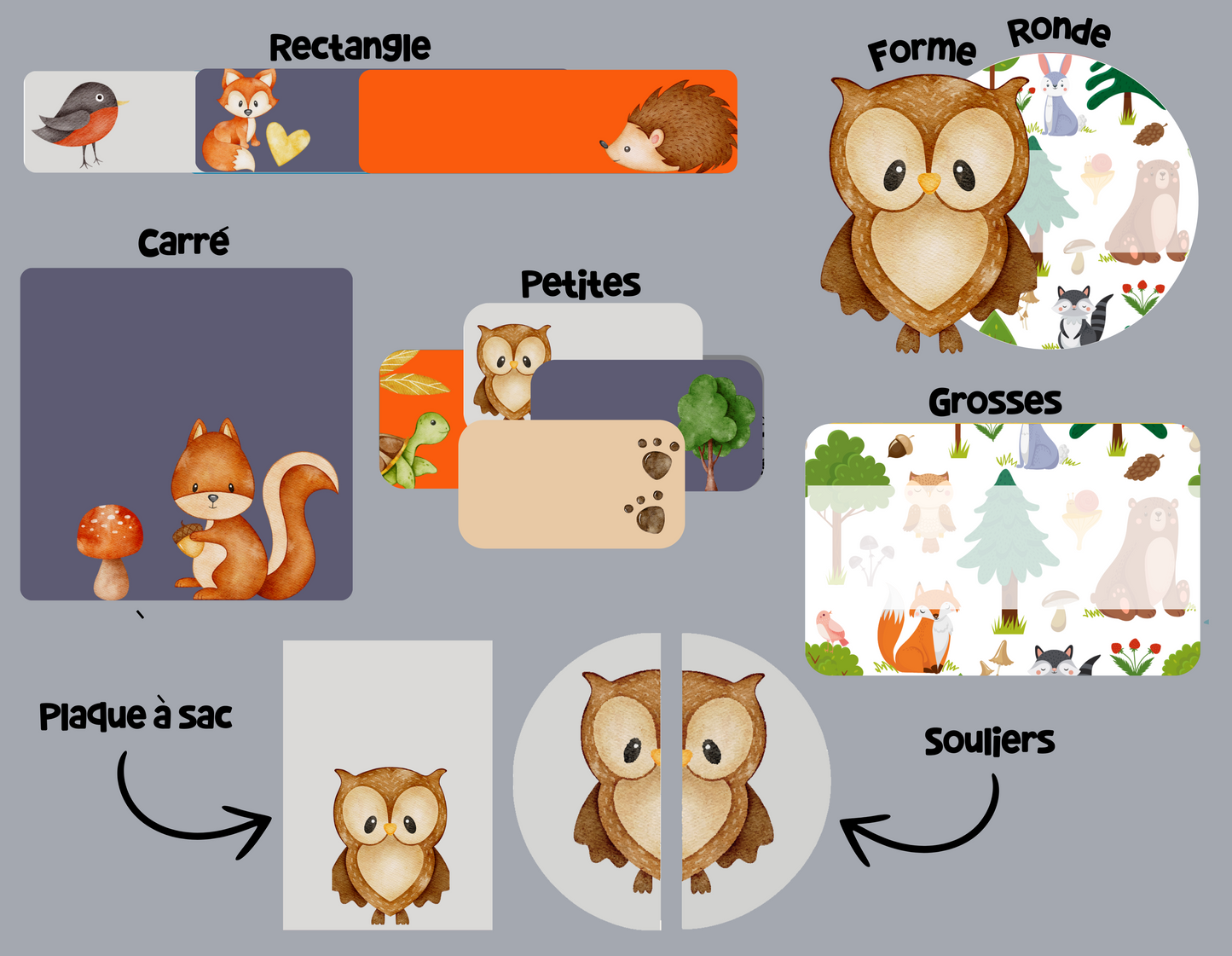 Animaux de la forêt! Ensemble ''Rentrée scolaire''