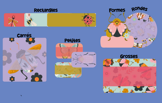 Bestioles! Ensemble 4 feuilles!