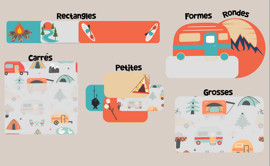 Camping! Ensemble 4 feuilles